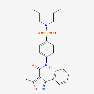 N-{4-[(dipropylamino)sulfonyl]phenyl}-5-methyl-3-phenyl-4-isoxazolecarboxamide