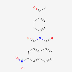 molecular formula C20H12N2O5 B3562627 2-(4-acetylphenyl)-5-nitro-1H-benzo[de]isoquinoline-1,3(2H)-dione 