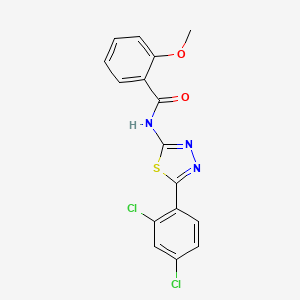 N-[5-(2,4-dichlorophenyl)-1,3,4-thiadiazol-2-yl]-2-methoxybenzamide