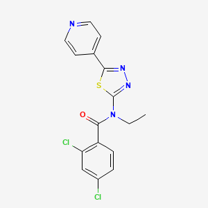 2,4-dichloro-N-ethyl-N-[5-(pyridin-4-yl)-1,3,4-thiadiazol-2-yl]benzamide