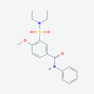 3-[(diethylamino)sulfonyl]-4-methoxy-N-phenylbenzamide