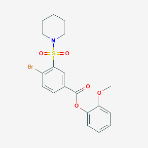 2-methoxyphenyl 4-bromo-3-(1-piperidinylsulfonyl)benzoate