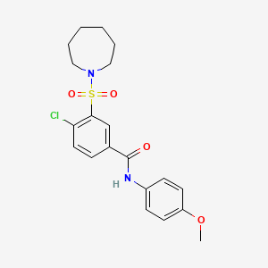 3-(1-azepanylsulfonyl)-4-chloro-N-(4-methoxyphenyl)benzamide