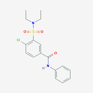 molecular formula C17H19ClN2O3S B3562679 4-chloro-3-(diethylsulfamoyl)-N-phenylbenzamide 