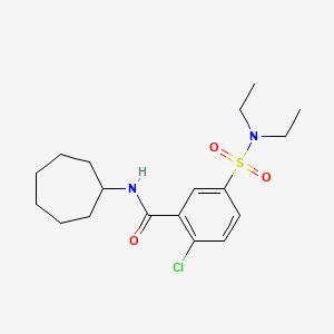 2-chloro-N-cycloheptyl-5-[(diethylamino)sulfonyl]benzamide