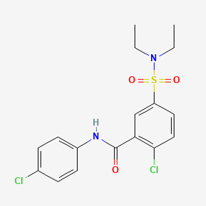 2-chloro-N-(4-chlorophenyl)-5-[(diethylamino)sulfonyl]benzamide