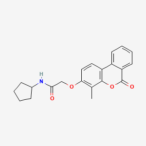 N-cyclopentyl-2-[(4-methyl-6-oxo-6H-benzo[c]chromen-3-yl)oxy]acetamide