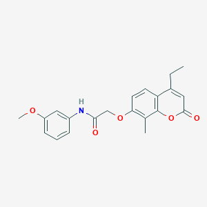 2-[(4-ethyl-8-methyl-2-oxo-2H-chromen-7-yl)oxy]-N-(3-methoxyphenyl)acetamide