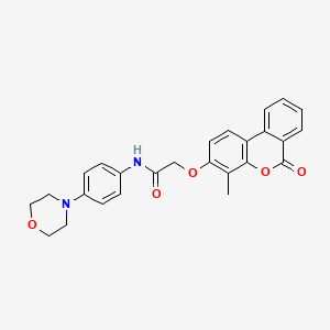 2-({4-METHYL-6-OXO-6H-BENZO[C]CHROMEN-3-YL}OXY)-N-[4-(MORPHOLIN-4-YL)PHENYL]ACETAMIDE