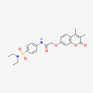 N-{4-[(diethylamino)sulfonyl]phenyl}-2-[(3,4-dimethyl-2-oxo-2H-chromen-7-yl)oxy]acetamide