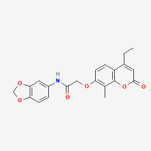 N-Benzo[1,3]dioxol-5-yl-2-(4-ethyl-8-methyl-2-oxo-2H-chromen-7-yloxy)-acetamide