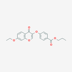 molecular formula C21H20O6 B356276 4-(7-乙氧基-4-氧代色满-3-基)氧基苯甲酸丙酯 CAS No. 844448-67-5