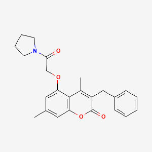 3-benzyl-4,7-dimethyl-5-[2-oxo-2-(1-pyrrolidinyl)ethoxy]-2H-chromen-2-one