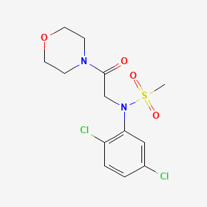 molecular formula C13H16Cl2N2O4S B3562789 N-(2,5-dichlorophenyl)-N-[2-(4-morpholinyl)-2-oxoethyl]methanesulfonamide 