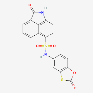 2-oxo-N-(2-oxo-1,3-benzoxathiol-5-yl)-1,2-dihydrobenzo[cd]indole-6-sulfonamide