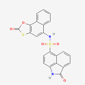 2-oxo-N-(2-oxonaphtho[2,1-d][1,3]oxathiol-5-yl)-1,2-dihydrobenzo[cd]indole-6-sulfonamide