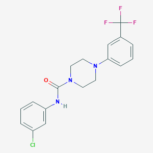 N-(3-chlorophenyl)-4-[3-(trifluoromethyl)phenyl]-1-piperazinecarboxamide