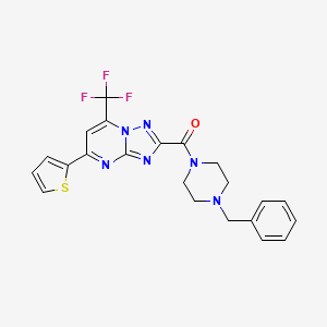 2-[(4-benzyl-1-piperazinyl)carbonyl]-5-(2-thienyl)-7-(trifluoromethyl)[1,2,4]triazolo[1,5-a]pyrimidine