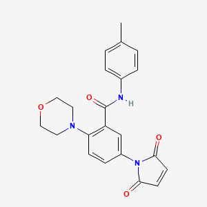 molecular formula C22H21N3O4 B3562876 5-(2,5-dioxo-2,5-dihydro-1H-pyrrol-1-yl)-N-(4-methylphenyl)-2-(4-morpholinyl)benzamide 