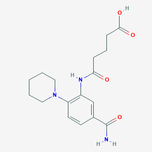 5-{[5-(aminocarbonyl)-2-(1-piperidinyl)phenyl]amino}-5-oxopentanoic acid