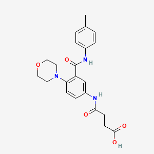 4-{[3-{[(4-methylphenyl)amino]carbonyl}-4-(4-morpholinyl)phenyl]amino}-4-oxobutanoic acid