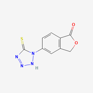 molecular formula C9H6N4O2S B3562910 5-(5-mercapto-1H-tetrazol-1-yl)-2-benzofuran-1(3H)-one 