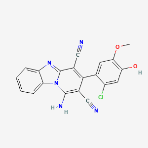 1-amino-3-(2-chloro-4-hydroxy-5-methoxyphenyl)pyrido[1,2-a]benzimidazole-2,4-dicarbonitrile