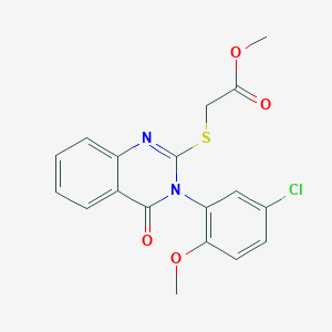 methyl {[3-(5-chloro-2-methoxyphenyl)-4-oxo-3,4-dihydro-2-quinazolinyl]thio}acetate