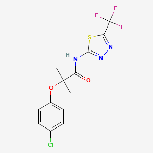 2-(4-chlorophenoxy)-2-methyl-N-[5-(trifluoromethyl)-1,3,4-thiadiazol-2-yl]propanamide