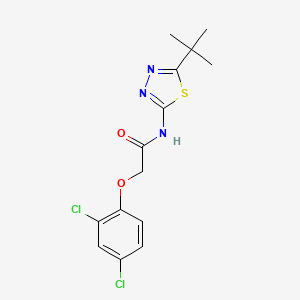 molecular formula C14H15Cl2N3O2S B3562966 N-(5-tert-butyl-1,3,4-thiadiazol-2-yl)-2-(2,4-dichlorophenoxy)acetamide 