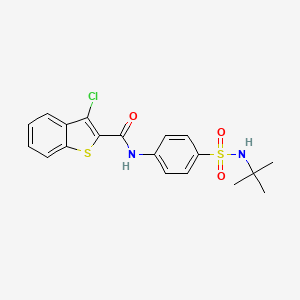 N-{4-[(tert-butylamino)sulfonyl]phenyl}-3-chloro-1-benzothiophene-2-carboxamide