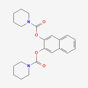 molecular formula C22H26N2O4 B3562986 2,3-naphthalenediyl di(1-piperidinecarboxylate) 