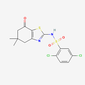 molecular formula C15H14Cl2N2O3S2 B3562988 2,5-dichloro-N-(5,5-dimethyl-7-oxo-4,5,6,7-tetrahydro-1,3-benzothiazol-2-yl)benzenesulfonamide 