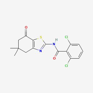 molecular formula C16H14Cl2N2O2S B3562989 2,6-dichloro-N-(5,5-dimethyl-7-oxo-4,5,6,7-tetrahydro-1,3-benzothiazol-2-yl)benzamide CAS No. 606922-95-6