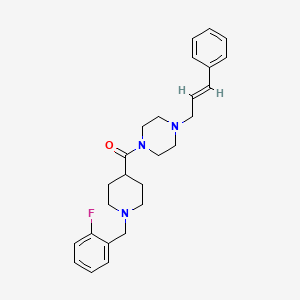 1-{[1-(2-fluorobenzyl)-4-piperidinyl]carbonyl}-4-(3-phenyl-2-propen-1-yl)piperazine