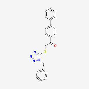 2-[(1-benzyl-1H-tetrazol-5-yl)thio]-1-(4-biphenylyl)ethanone