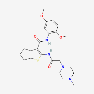 N-(2,5-dimethoxyphenyl)-2-{[(4-methyl-1-piperazinyl)acetyl]amino}-5,6-dihydro-4H-cyclopenta[b]thiophene-3-carboxamide