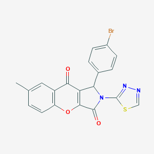molecular formula C20H12BrN3O3S B356303 1-(4-Bromophenyl)-7-methyl-2-(1,3,4-thiadiazol-2-yl)-1,2-dihydrochromeno[2,3-c]pyrrole-3,9-dione CAS No. 632307-38-1