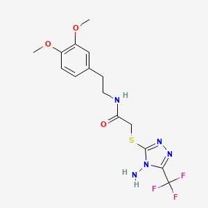 2-{[4-amino-5-(trifluoromethyl)-4H-1,2,4-triazol-3-yl]thio}-N-[2-(3,4-dimethoxyphenyl)ethyl]acetamide