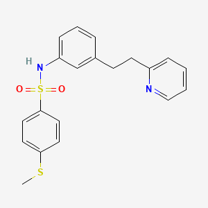 4-(methylthio)-N-{3-[2-(2-pyridinyl)ethyl]phenyl}benzenesulfonamide