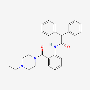 N-{2-[(4-ethyl-1-piperazinyl)carbonyl]phenyl}-2,2-diphenylacetamide