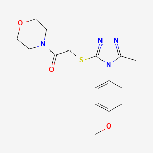 molecular formula C16H20N4O3S B3563068 4-({[4-(4-methoxyphenyl)-5-methyl-4H-1,2,4-triazol-3-yl]thio}acetyl)morpholine 