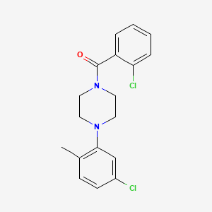 molecular formula C18H18Cl2N2O B3563079 1-(2-chlorobenzoyl)-4-(5-chloro-2-methylphenyl)piperazine 