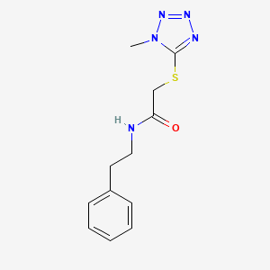 2-[(1-methyl-1H-tetrazol-5-yl)thio]-N-(2-phenylethyl)acetamide