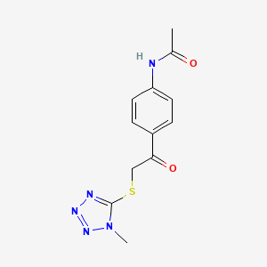 molecular formula C12H13N5O2S B3563086 N-(4-{2-[(1-methyl-1H-tetrazol-5-yl)thio]acetyl}phenyl)acetamide 