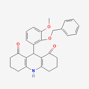 molecular formula C27H27NO4 B3563096 9-[2-(benzyloxy)-3-methoxyphenyl]-3,4,6,7,9,10-hexahydro-1,8(2H,5H)-acridinedione 