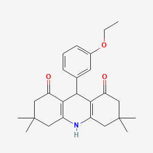 molecular formula C25H31NO3 B3563108 9-(3-ethoxyphenyl)-3,3,6,6-tetramethyl-3,4,6,7,9,10-hexahydro-1,8(2H,5H)-acridinedione 