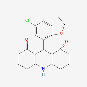 molecular formula C21H22ClNO3 B3563114 9-(5-chloro-2-ethoxyphenyl)-3,4,6,7,9,10-hexahydro-1,8(2H,5H)-acridinedione 