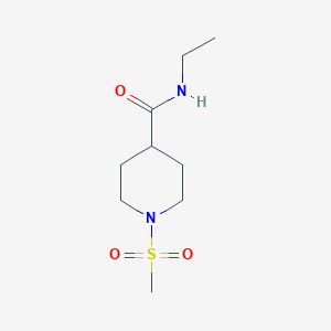 molecular formula C9H18N2O3S B3563130 N-ethyl-1-(methylsulfonyl)-4-piperidinecarboxamide 