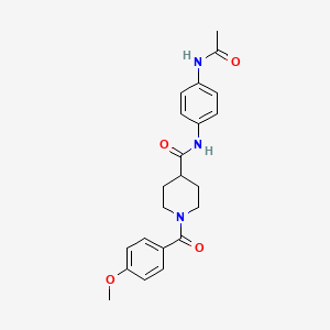 N-[4-(acetylamino)phenyl]-1-(4-methoxybenzoyl)-4-piperidinecarboxamide